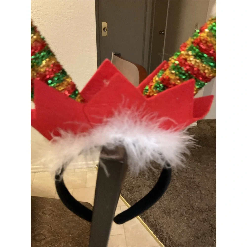 Elf Legs Headband Hat Topper Merry Brite Jingle Bells Christmas Party Costume